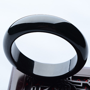 (超值推荐)细糯种墨翠手镯（59mm）