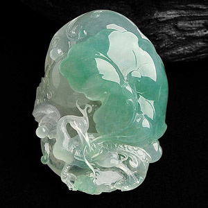 冰种绿晴水一路连科挂件