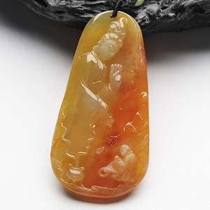 (超值推荐)冰种红黄翡普度众生挂件