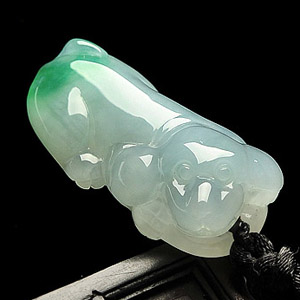 (超值推荐)冰种飘翠旺财挂件