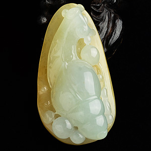 (超值推荐)糯冰种黄翡安居乐业挂件