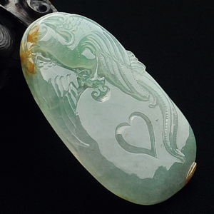 (超值推荐)冰种晴水飘花凤来仪挂件