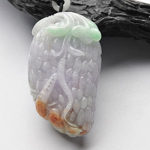 (超值推荐)糯冰种三彩苦尽甘来挂件