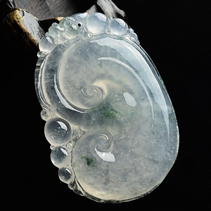 (超值推荐)冰种飘花如意挂件