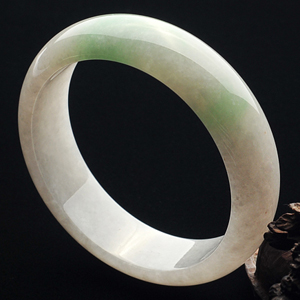 糯冰种飘绿花手镯(58mm)