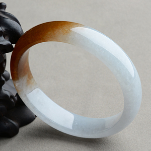 (超值推荐)糯冰种褐红翡手镯（56.8mm）