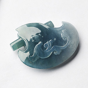 (超值推荐)糯冰种蓝水开天辟地挂件