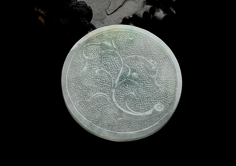（一口价扫货）糯冰种飘花龙牌挂件