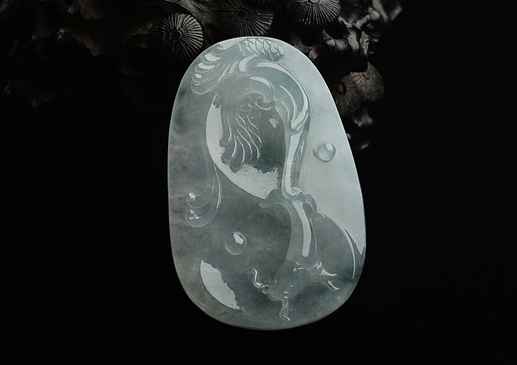 (成本清仓)糯冰种晴水年年有余挂件