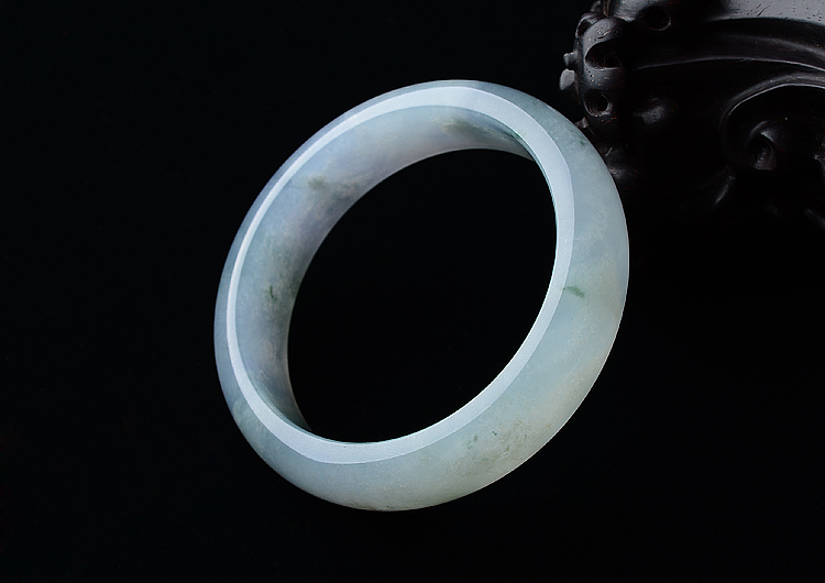 (超值推荐)冰种淡紫罗兰飘花手镯（58.5mm）