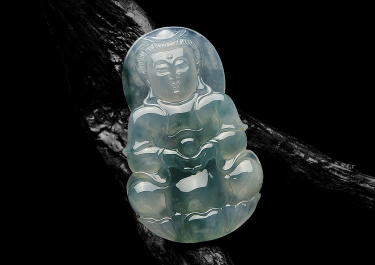 (超值推荐)冰种飘花观音挂件
