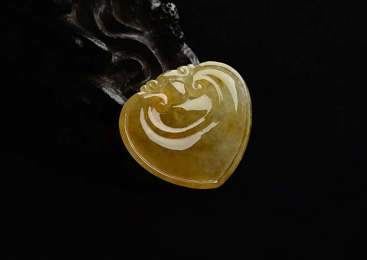 (成本清仓)冰种褐黄翡如意挂件