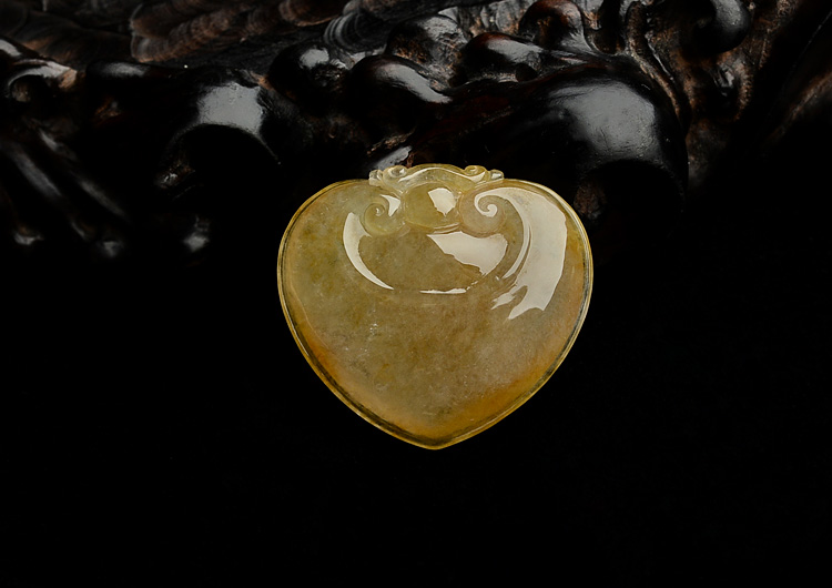 (成本清仓)冰种褐黄翡如意挂件