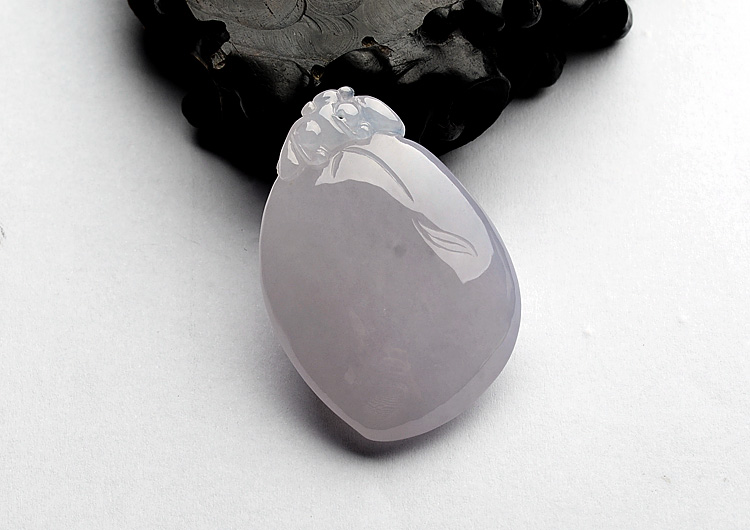 (超值推荐)糯冰种紫罗兰灵猴献寿挂件