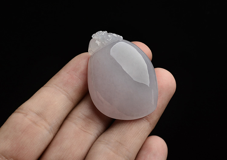 (超值推荐)糯冰种紫罗兰灵猴献寿挂件