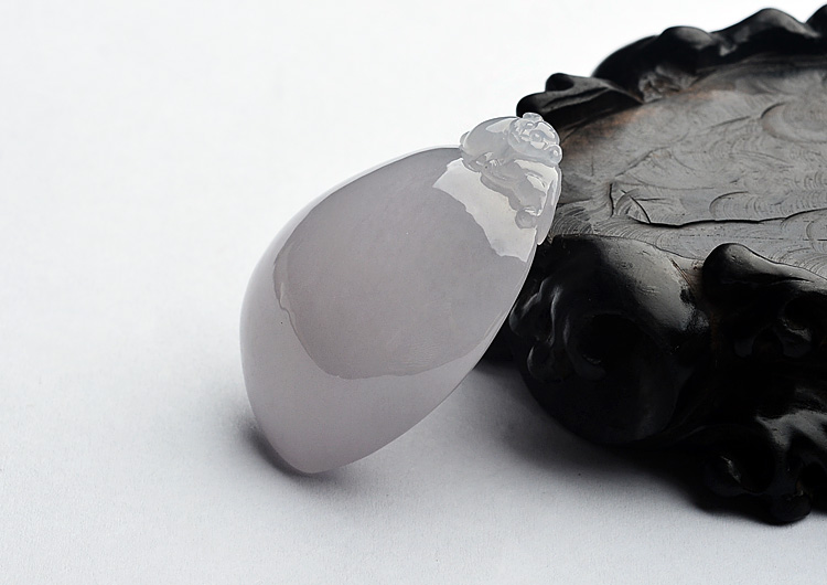 (超值推荐)糯冰种紫罗兰灵猴献寿挂件