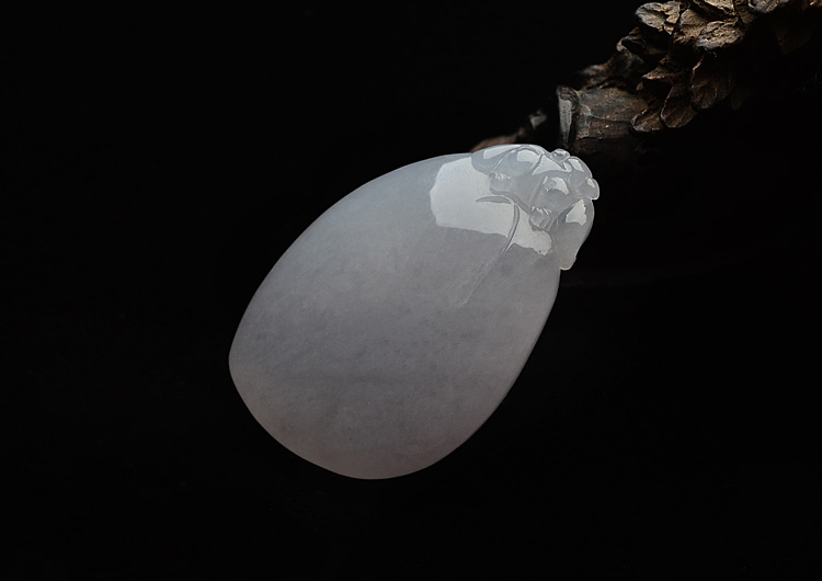 (超值推荐)糯冰种紫罗兰灵猴献寿挂件