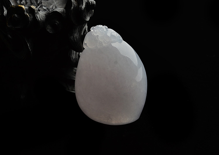 (超值推荐)糯冰种紫罗兰灵猴献寿挂件