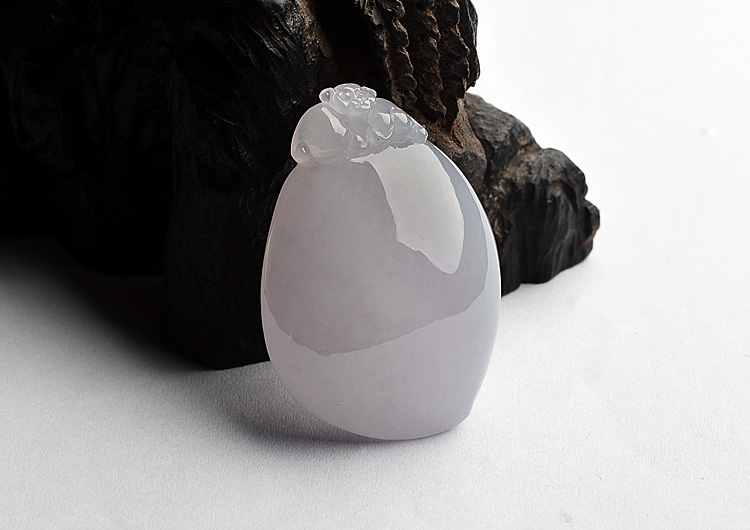 (超值推荐)糯冰种紫罗兰灵猴献寿挂件