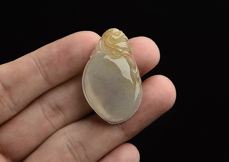 (超值推荐)冰种晴水黄翡福瓜挂件