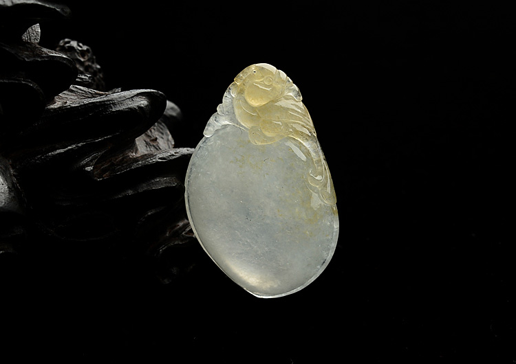 (超值推荐)冰种晴水黄翡福瓜挂件