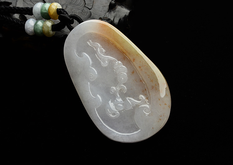 （一口价扫货）糯冰种淡紫罗兰褐黄翡喜上眉梢挂件