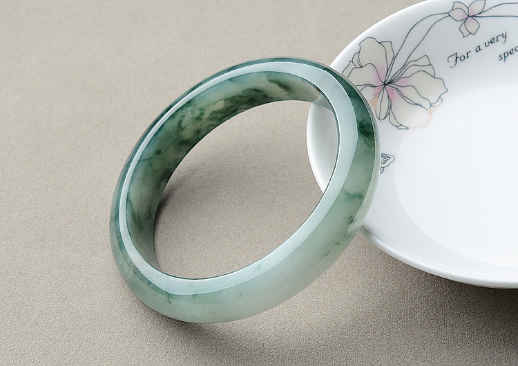 糯冰种飘花手镯（58.3mm）