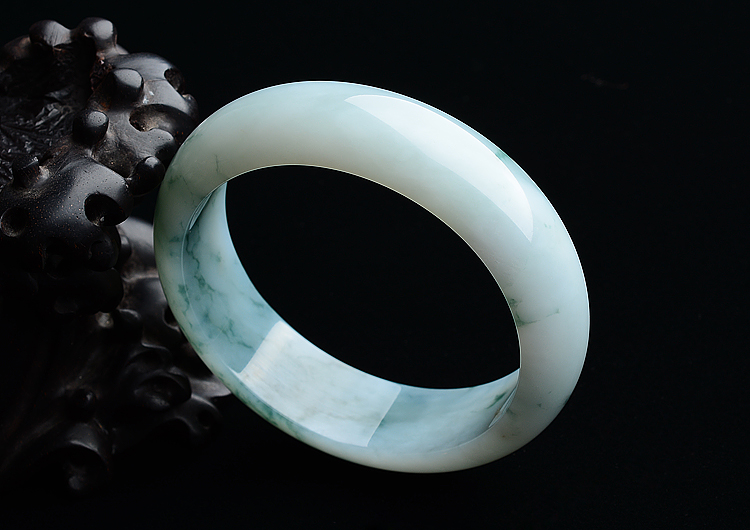 糯冰种晴水飘花手镯（59.5mm）