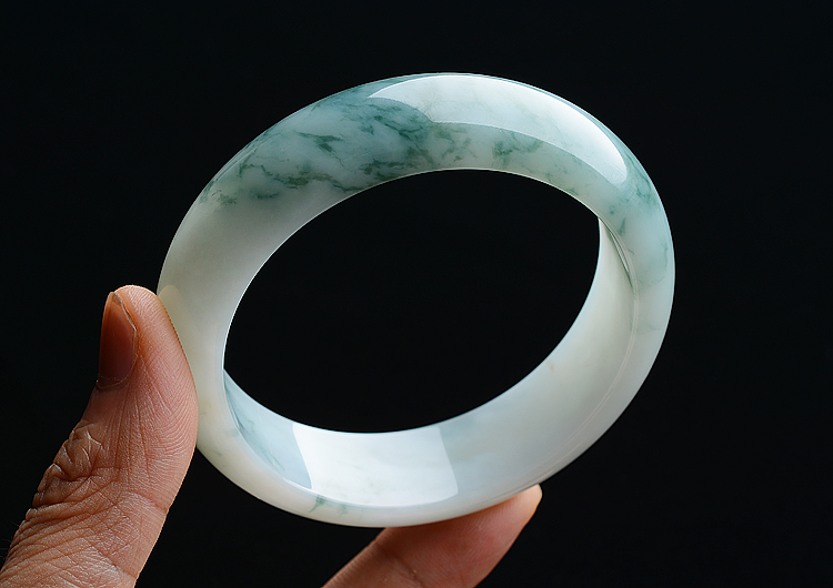 糯冰种晴水飘花手镯（59.5mm）