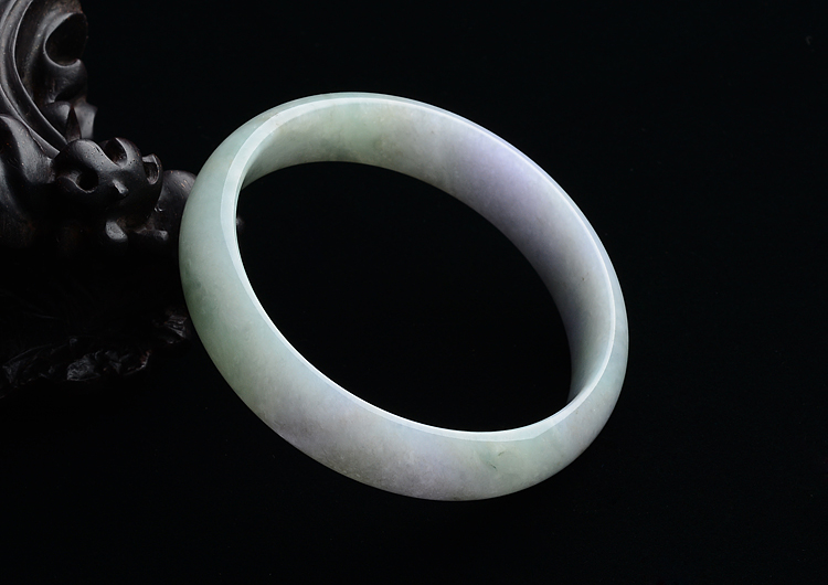 糯冰种春带彩手镯（61.3mm）