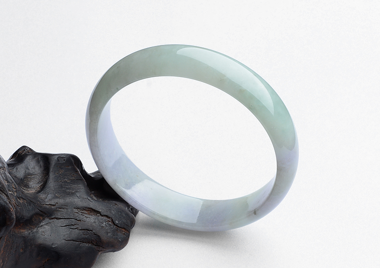 糯冰种春带彩手镯（61.3mm）