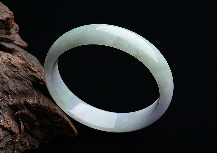 糯冰种春带彩手镯（61.3mm）