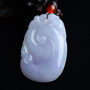 (超值推荐)糯冰种紫罗兰如意挂件