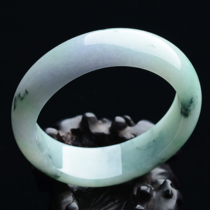 (超值推荐)糯冰种紫罗兰飘花贵妃镯（54.4mm-53.6mm）