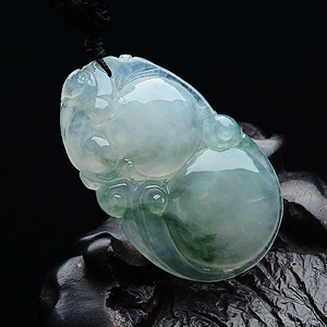 （超值推荐）冰种晴水略飘花如意挂件