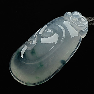 冰种飘花如意挂件