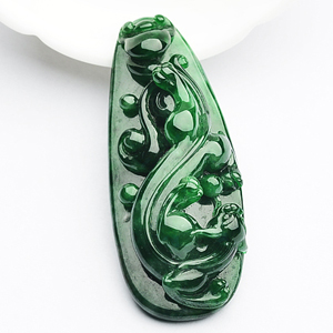 (超值推荐)糯冰种深绿螭龙挂件