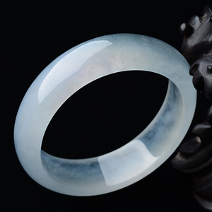 (超值推荐)冰种无色贵妃镯（56.5mm-50.5mm）