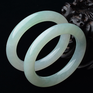 (超值推荐)冰种晴水圆条手镯（54.8mm/54.8mm）(一对)