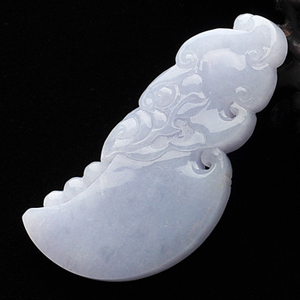 (超值推荐)糯冰种紫罗兰府中有龙挂件