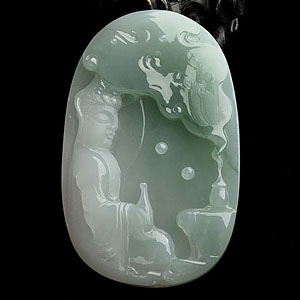 (超值推荐)糯冰种晴水普度众生挂件