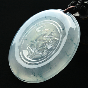 冰种飘花梅兰竹菊挂件