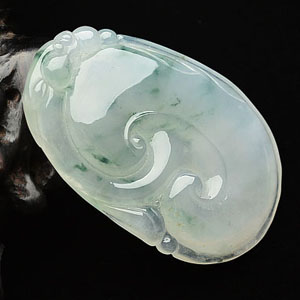 冰种飘花如意挂件