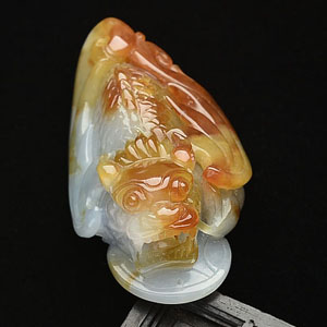 (超值推荐)糯冰种红黄翡飞龙挂件