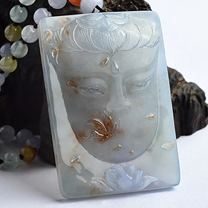 冰种飘红翡化泪成蝶挂件