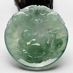 (超值推荐)冰种飘花纳福挂件