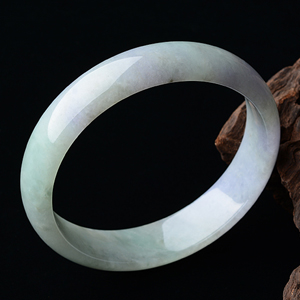 糯冰种春带彩手镯（61.3mm）