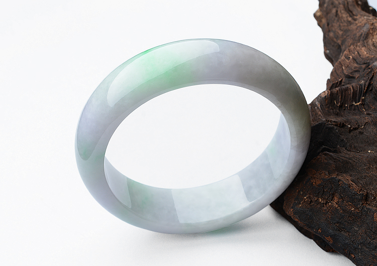 糯冰种春带彩手镯（59mm）