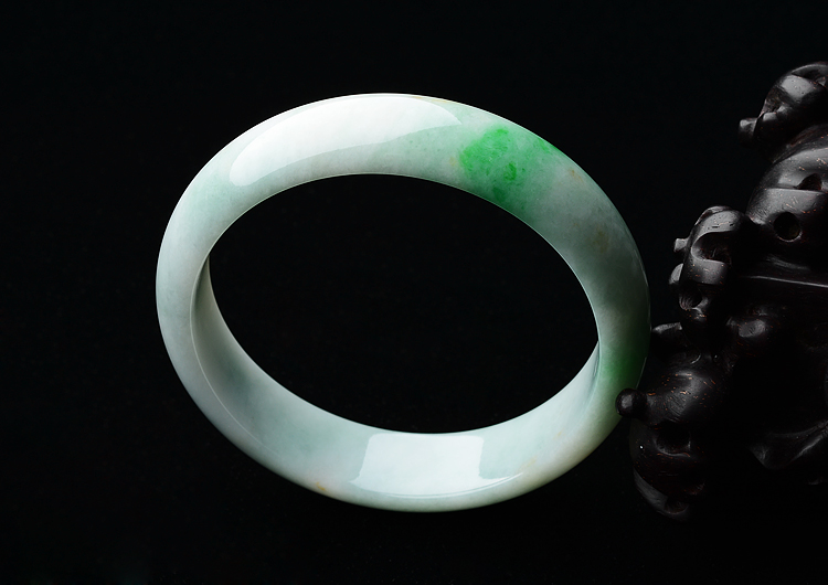 糯冰种飘翠手镯（59.4mm）