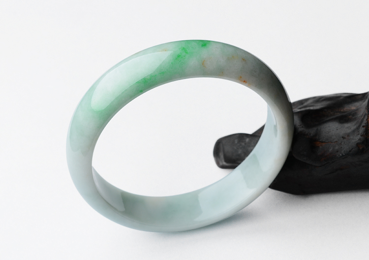糯冰种飘翠手镯（59.4mm）